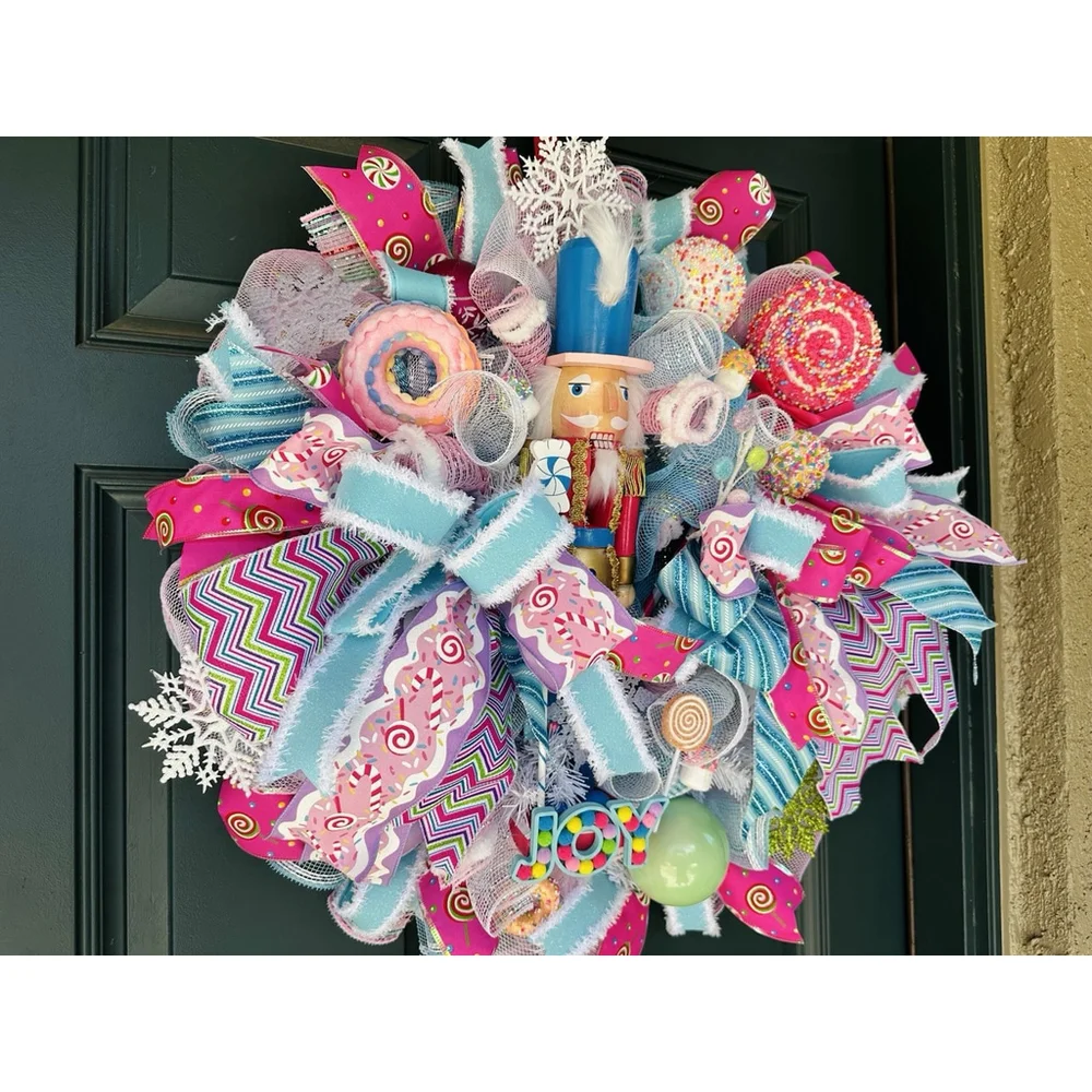 Candyland Wreath, nutcracker wreath, candyland decor Decor, nutcracker decor